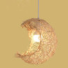 led Pendel lys bambus lanterne design lysekrone retro 32cm e26/e27 lysekrone loftbelysning er anvendelig til stue soveværelse re