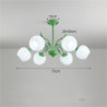 led pendel 75cm 6-lys glas blomster design moderne akryl lysekrone pendel udsøgt loftbelysning dekorativ loftlampe til stue entr