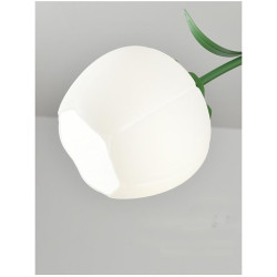 led pendel 75cm 6-lys glas blomster design moderne akryl lysekrone pendel udsøgt loftbelysning dekorativ loftlampe til stue entr