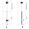1-lys 60cm led pendel nordisk sengelampe moderne enkel stue baggrund væg bar lang linje lysekrone soveværelse enkelthoved værktø