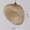 led Pendel lys bambus lanterne design lysekrone retro 40cm e26/e27 lysekrone loftbelysning er anvendelig til stue soveværelse re