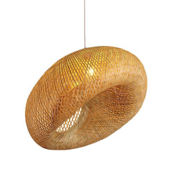 led Pendel lys bambus lanterne design lysekrone retro 40cm e26/e27 lysekrone loftbelysning er anvendelig til stue soveværelse re