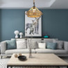 led Pendel lys bambus lanterne design lysekrone retro 38cm e26/e27 lysekrone loftbelysning er anvendelig til stue soveværelse re