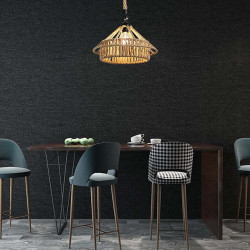 led Pendel lys bambus lanterne design lysekrone retro 38cm e26/e27 lysekrone loftbelysning er anvendelig til stue soveværelse re