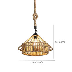 led Pendel lys bambus lanterne design lysekrone retro 38cm e26/e27 lysekrone loftbelysning er anvendelig til stue soveværelse re