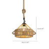 led Pendel lys bambus lanterne design lysekrone retro 38cm e26/e27 lysekrone loftbelysning er anvendelig til stue soveværelse re