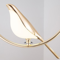 91cm dæmpbart pendellys led fugledesign lysekrone metal moderne nordisk stil stue spisestue