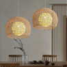 led Pendel lys bambus lanterne design lysekrone retro 25cm lysekrone loftbelysning er anvendelig til stue soveværelse restaurant