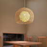 led Pendel lys bambus lanterne design lysekrone retro 25cm lysekrone loftbelysning er anvendelig til stue soveværelse restaurant