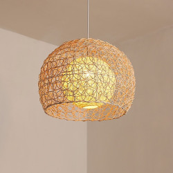 led Pendel lys bambus lanterne design lysekrone retro 25cm lysekrone loftbelysning er anvendelig til stue soveværelse restaurant