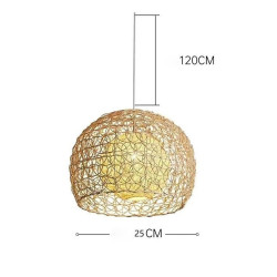 led Pendel lys bambus lanterne design lysekrone retro 25cm lysekrone loftbelysning er anvendelig til stue soveværelse restaurant