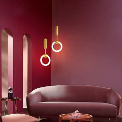 20cm Moderne Ringpendel – Nordisk design til sengelampe & spisestue