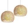 led Pendel lys bambus lanterne design lysekrone retro 25cm lysekrone loftbelysning er anvendelig til stue soveværelse restaurant