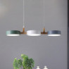 led pendel moderne træ 77cm ledning justerbar 3000-6000k 3-lys pendel armatur til køkken spisestue hotel tøjbutik restaurant (pæ