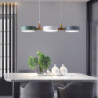 led pendel moderne træ 77cm ledning justerbar 3000-6000k 3-lys pendel armatur til køkken spisestue hotel tøjbutik restaurant (pæ