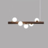 80cm geometrisk form vedhængslampe led træ kunstnerisk stil vintage stil moderne