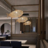 led Pendel lys bambus lanterne design lysekrone retro 62cm e26/e27 lysekrone loftbelysning er anvendelig til stue soveværelse re