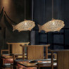 led Pendel lys bambus lanterne design lysekrone retro 62cm e26/e27 lysekrone loftbelysning er anvendelig til stue soveværelse re