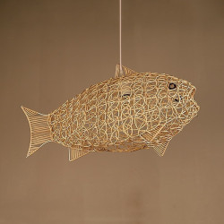 led Pendel lys bambus lanterne design lysekrone retro 62cm e26/e27 lysekrone loftbelysning er anvendelig til stue soveværelse re