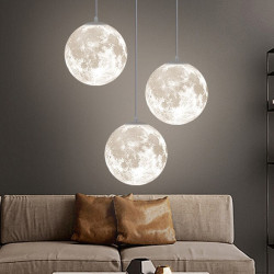 led pendler månedesign akryl køkkenø 10" moderne bondehus foyer entré lysarmaturer loft hængende globus over bord