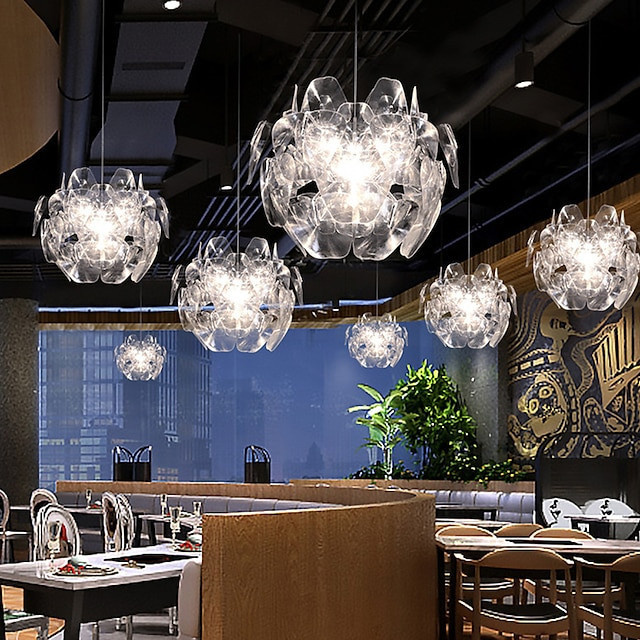 led pendel 60cm blomsterdesign moderne akryl lysekrone pendel udsøgt loftbelysning dekorativ loftlampe til stue entre soveværels