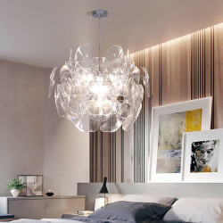 led pendel 60cm blomsterdesign moderne akryl lysekrone pendel udsøgt loftbelysning dekorativ loftlampe til stue entre soveværels
