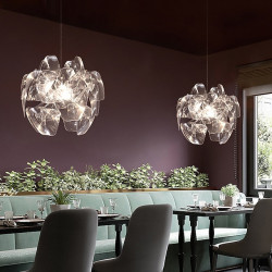 led pendel 60cm blomsterdesign moderne akryl lysekrone pendel udsøgt loftbelysning dekorativ loftlampe til stue entre soveværels