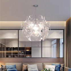 led pendel 60cm blomsterdesign moderne akryl lysekrone pendel udsøgt loftbelysning dekorativ loftlampe til stue entre soveværels