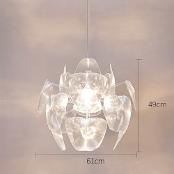 led pendel 60cm blomsterdesign moderne akryl lysekrone pendel udsøgt loftbelysning dekorativ loftlampe til stue entre soveværels
