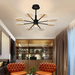 led pendel dæmpbar sputnik-design justerbare geometriske former flush-mount loftslamper 8-lys 33" hængende lysekroner til stue s