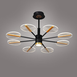led pendel dæmpbar sputnik-design justerbare geometriske former flush-mount loftslamper 8-lys 33" hængende lysekroner til stue s