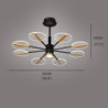 led pendel dæmpbar sputnik-design justerbare geometriske former flush-mount loftslamper 8-lys 33" hængende lysekroner til stue s
