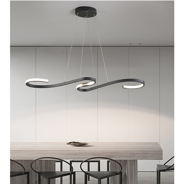 86cm led moderne pendellampe ø loftsbelysning indendørs design lampe spisebord lysekrone metal og akryl hvid hængende lysarmatur