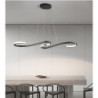 86cm led moderne pendellampe ø loftsbelysning indendørs design lampe spisebord lysekrone metal og akryl hvid hængende lysarmatur