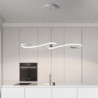 86cm led moderne pendellampe ø loftsbelysning indendørs design lampe spisebord lysekrone metal og akryl hvid hængende lysarmatur