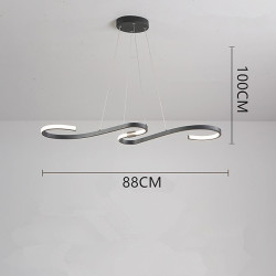 86cm led moderne pendellampe ø loftsbelysning indendørs design lampe spisebord lysekrone metal og akryl hvid hængende lysarmatur