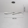 86cm led moderne pendellampe ø loftsbelysning indendørs design lampe spisebord lysekrone metal og akryl hvid hængende lysarmatur