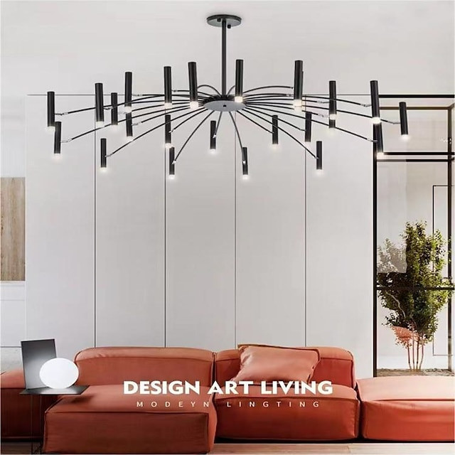 fyrværkeri roterende loft, 12/24 lys 39"/51" kreativ pointer loftslampe til stuen, moderne led forsænket loftslampe, fyrværkeri