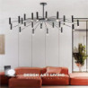 fyrværkeri roterende loft, 12/24 lys 39"/51" kreativ pointer loftslampe til stuen, moderne led forsænket loftslampe, fyrværkeri