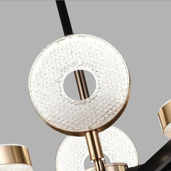 led pendel dæmpbar sputnik-design justerbare geometriske former flush-mount loftslamper 8-lys 31" hængende lysekroner til stue s