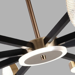 led pendel dæmpbar sputnik-design justerbare geometriske former flush-mount loftslamper 8-lys 31" hængende lysekroner til stue s