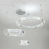 3-Light 70cm Dæmpbar Cirkeldesign Line Design Vedhæng Lys Rustfrit stål Glas Flerlags Kunstnerisk Stil Formel Stil Galvaniseret