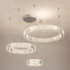 3-Light 70cm Dæmpbar Cirkeldesign Line Design Vedhæng Lys Rustfrit stål Glas Flerlags Kunstnerisk Stil Formel Stil Galvaniseret