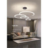 4-Light 80cm Cirkel / Rund Design Line Design Geometriske former Vedhæng Lys Metal Akryl Flerlags Kunstnerisk Stil Formel Stil M