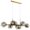led pendellamp ø lys sort bronze kobber moderne nordisk spisestue soveværelse lysekrone minimalistisk stue magisk bønne glas mol