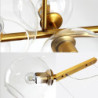 led pendellamp ø lys sort bronze kobber moderne nordisk spisestue soveværelse lysekrone minimalistisk stue magisk bønne glas mol