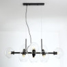 led pendellamp ø lys sort bronze kobber moderne nordisk spisestue soveværelse lysekrone minimalistisk stue magisk bønne glas mol