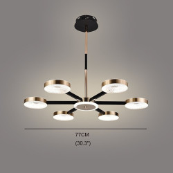 led pendel dæmpbar sputnik-design justerbare geometriske former flush-mount loftslamper 6-lys 30" hængende lysekroner til stue s