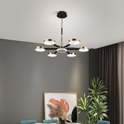 led pendel dæmpbar sputnik-design justerbare geometriske former flush-mount loftslamper 6-lys 30" hængende lysekroner til stue s