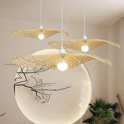 led Pendel lys bambus lanterne design lysekrone retro 1 hoved 35/45/55cm lysekrone loftbelysning er anvendelig til stue sovevære